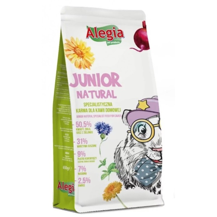 Alegia NATURAL JUNIOR Karma dla Młodych Kawii Domowych 650g
